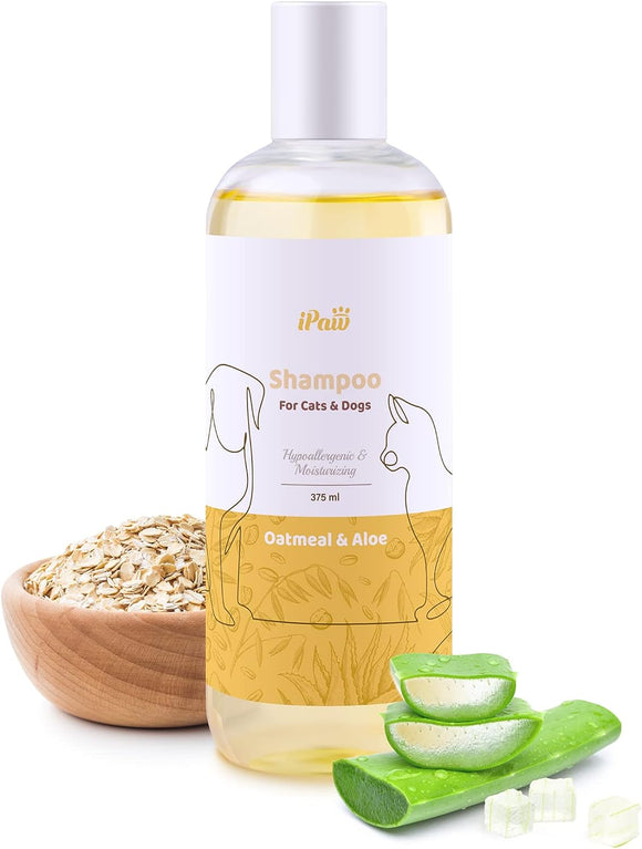 Final Batch on Sale -Near-Expired Products - iPaw - Oatmeal Dog Shampoo for Allergies with Aloe (BEST BY FEB 2026)