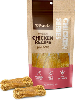 AFreschi - Chicken Dog Treats (Chicken Series - Chicken Wrapped Rice Bone)