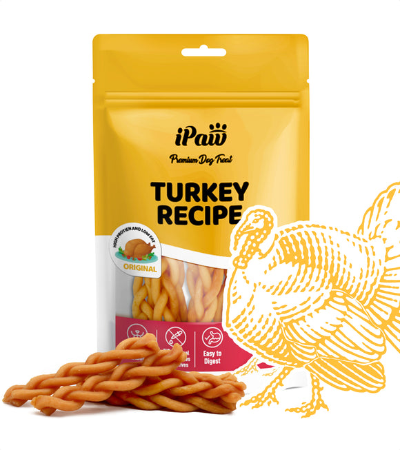 iPaw - Turkey Meat (Braided Stick)