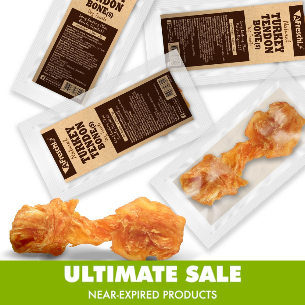 Near-Expired Products -AFreschi & iPaw - Turkey Tendon for Dogs (Small Bone) Best by Oct 2025