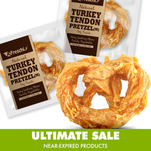 AFreschi & iPaw - Turkey Tendon for Dogs (Medium Pretzel)