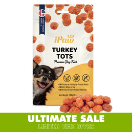 iPaw - Turkey Tendon for Dogs (Turkey Tots)