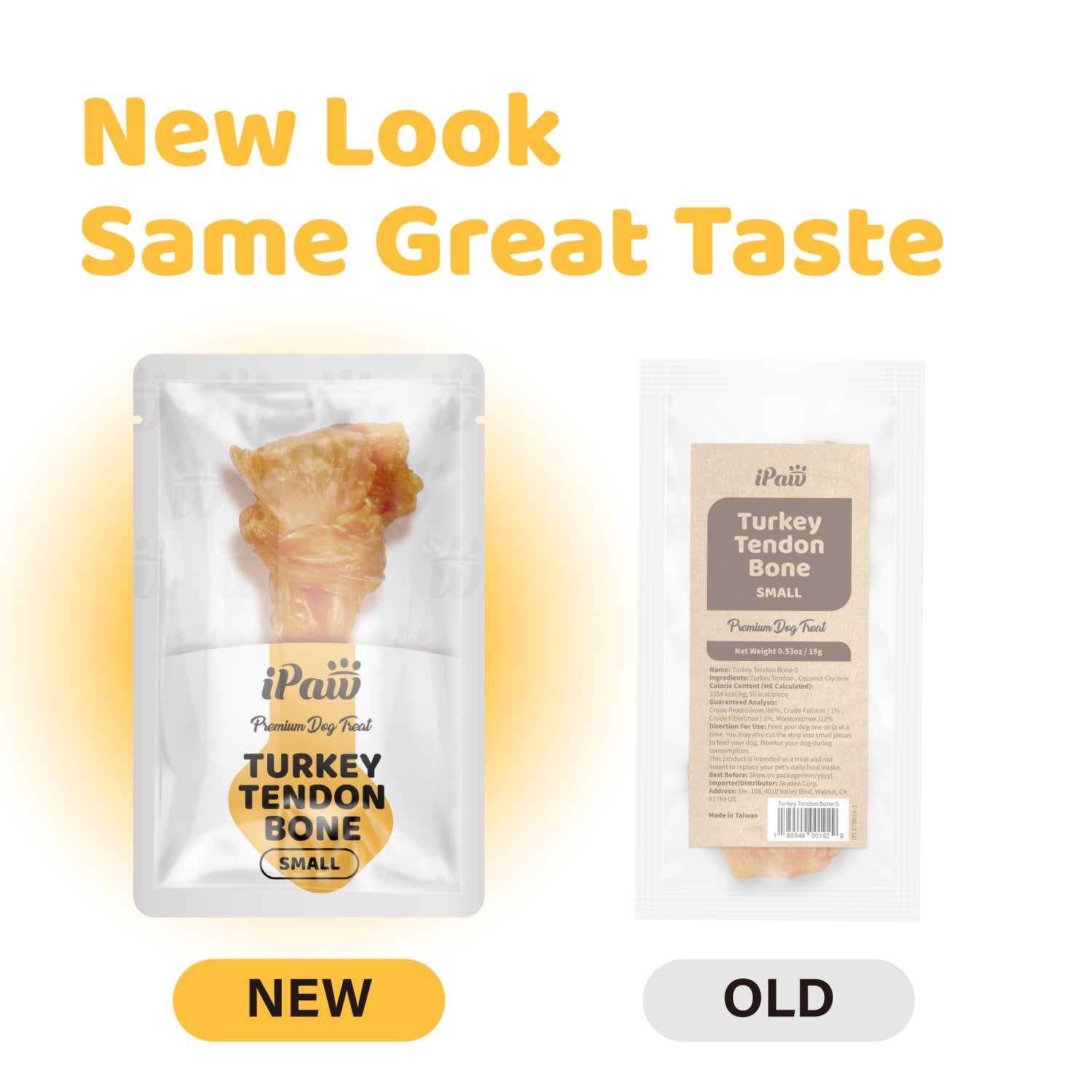 iPaw - Turkey Tendon for Dogs (Small Bone)