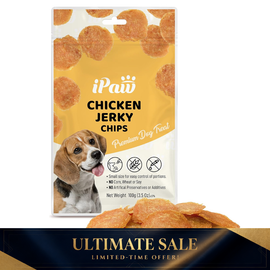 Near-Expired Products - iPaw - Chicken Jerky Chips  (Best by April 2026)