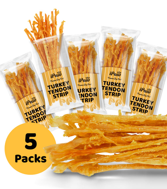 iPaw - Turkey Tendon for Dogs (Strip) 5 Pack