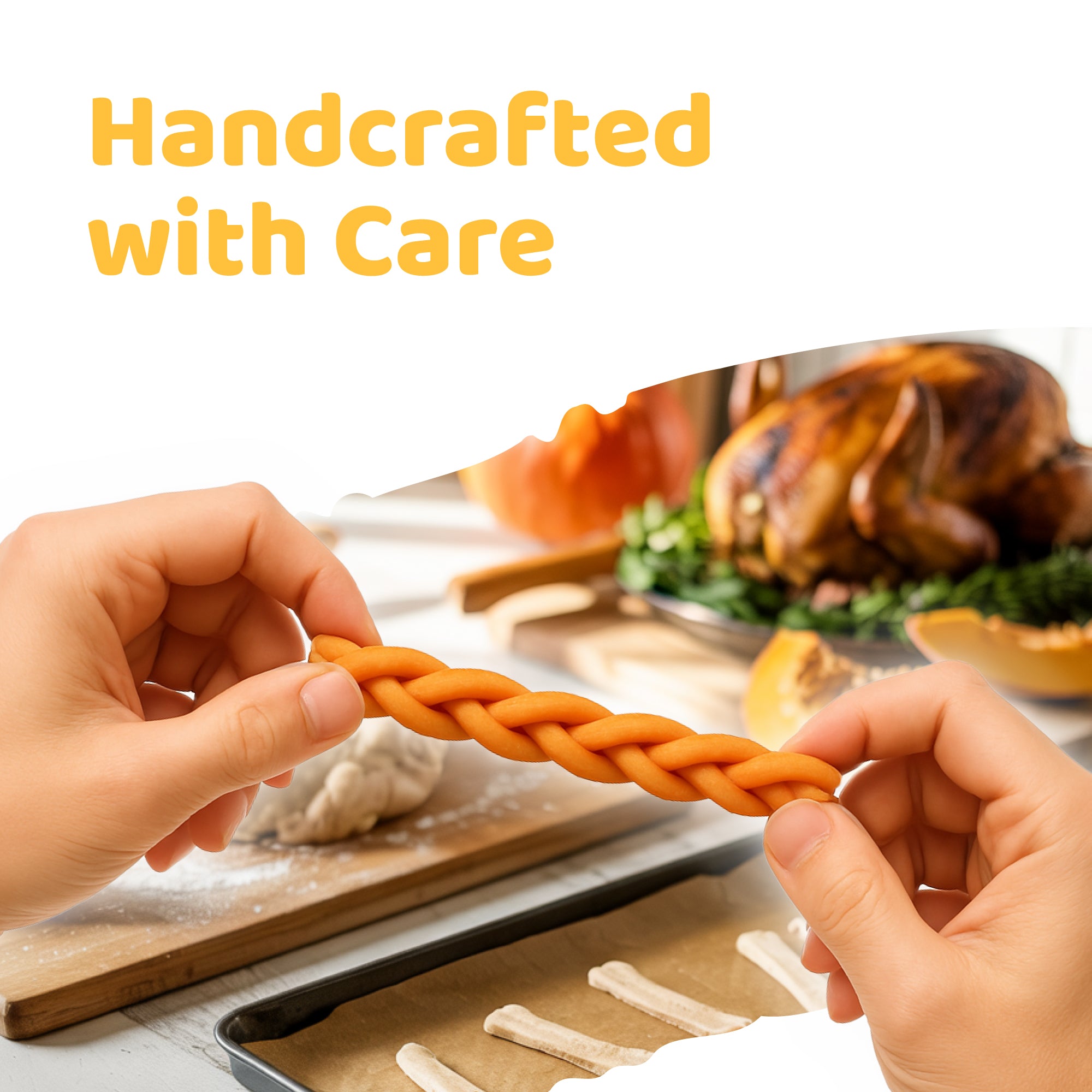 iPaw - Turkey Tendon with Chicken for Dogs  (Braided Stick) - 0