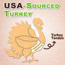 AFreschi Turkey Tendons for Dogs, USA-Sourced, Healthy Dog Treats, Rawhide-Free Puppy Chews, Long Lasting, All Natural, Hypoallergenic Dog Treats for Small Breeds, 3 oz Pack Strips-3