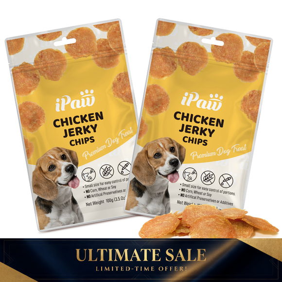 Near-Expired Products - iPaw - Chicken Jerky Chips  (Best by April 2026)