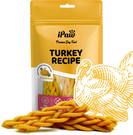 iPaw - Turkey Meat with Pumpkin (Braided Stick)