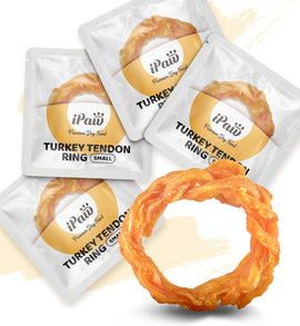 iPaw - Turkey Tendon for Dogs (Small Ring) SKU:IPCTTR01A-4tw