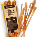 AFreschi Turkey Tendons for Dogs, USA-Sourced, Healthy Dog Treats, Rawhide-Free Puppy Chews, Long Lasting, All Natural, Hypoallergenic Dog Treats for Small Breeds, 3 oz Pack Strips-1