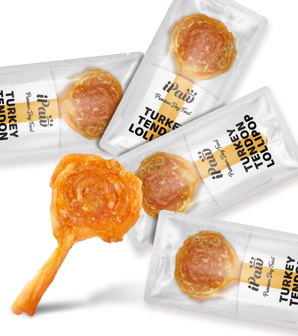 AFreschi & iPaw - Turkey Tendon for Dogs (Lollipop)  Best by Dec 2025
