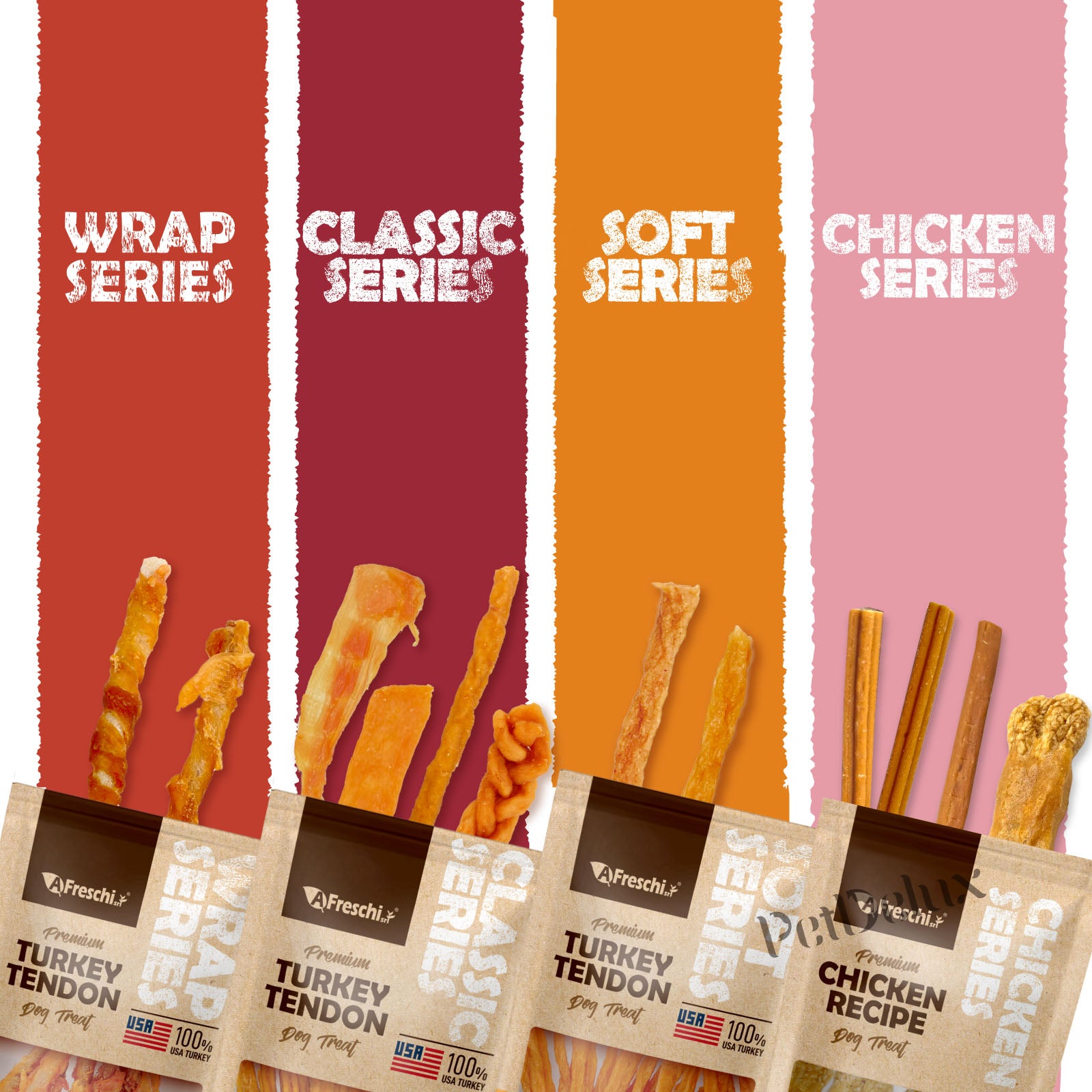 AFreschi - Turkey Tendon for Dogs (Classic Series - Slice)