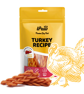 iPaw -  Turkey Meat with Duck Liver (Braided Stick)