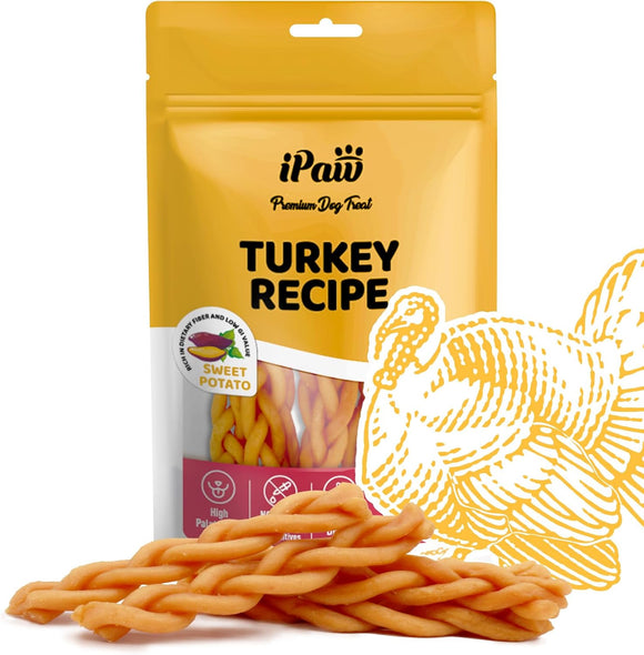 iPaw -Turkey Meat with Sweet Potato (Braided Stick)