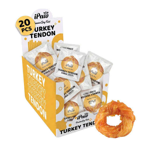 iPaw -  Turkey Tendon for Dogs (Medium Ring) SKU:IPCTTR03A-2kh