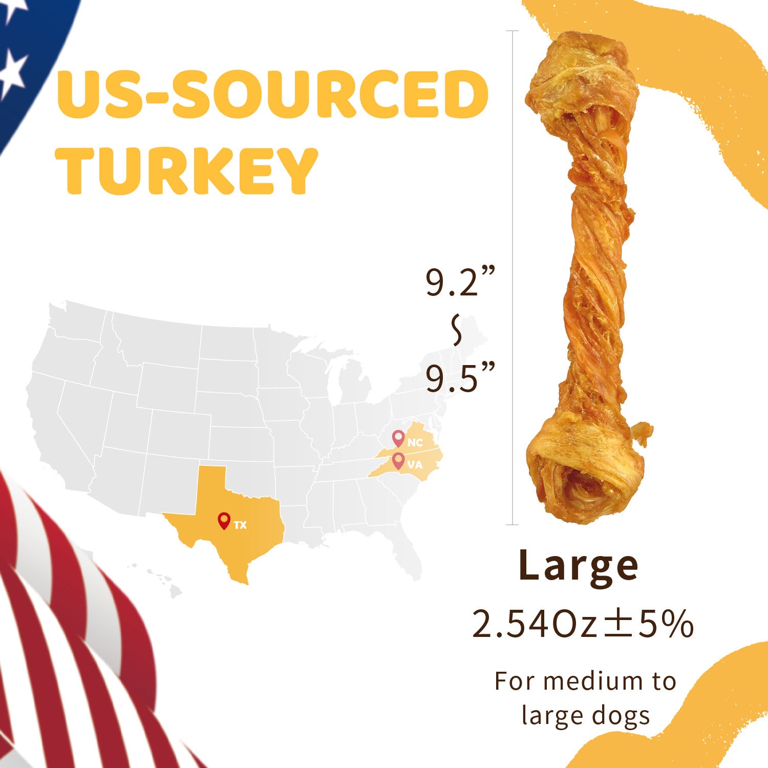iPaw - Turkey Tendon for Dogs (Large Bone)