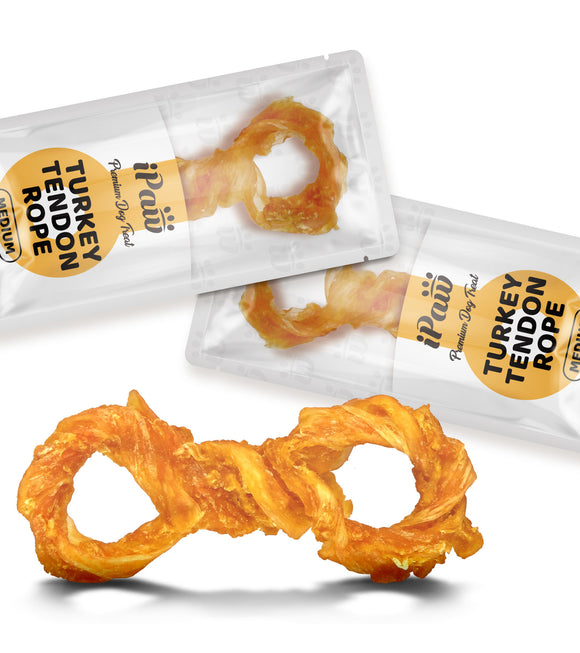 AFreschi & iPaw -  Turkey Tendon for Dogs (Medium Rope)