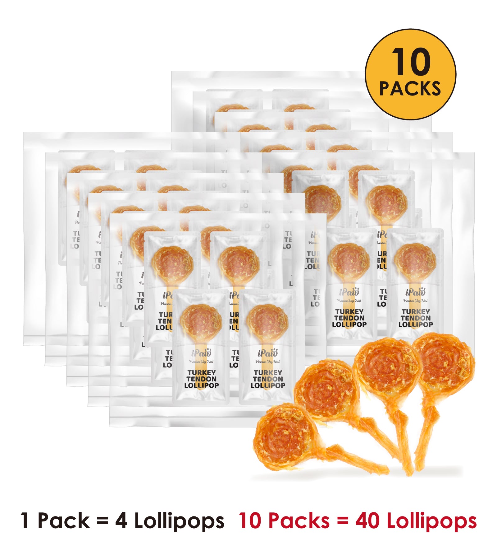 iPaw - Turkey Tendon for Dogs (Lollipop)