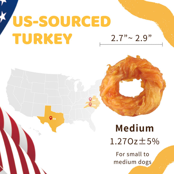 iPaw -  Turkey Tendon for Dogs (Medium Ring)