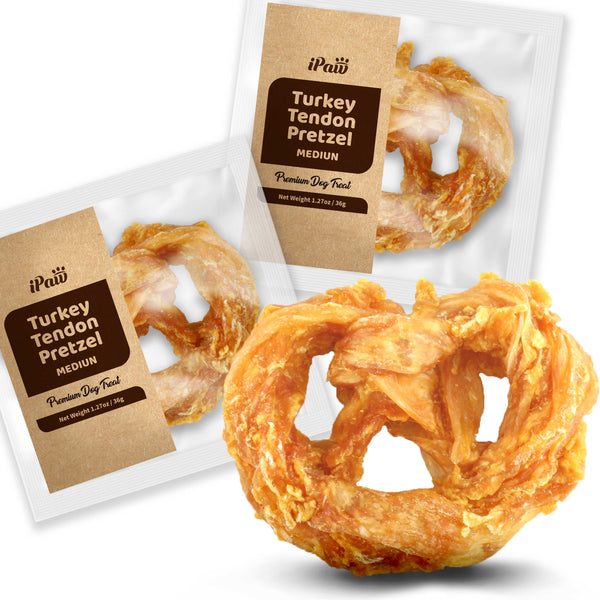 AFreschi & iPaw - Turkey Tendon for Dogs (Medium Pretzel)