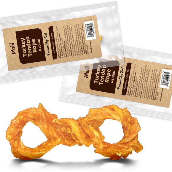 AFreschi & iPaw -  Turkey Tendon for Dogs (Medium Rope)